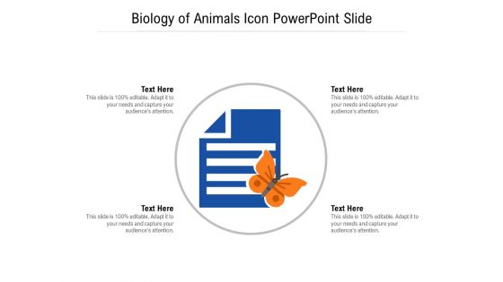 Biology Of Animals Icon PowerPoint Slide Ppt PowerPoint Presentation Gallery Layouts PDF