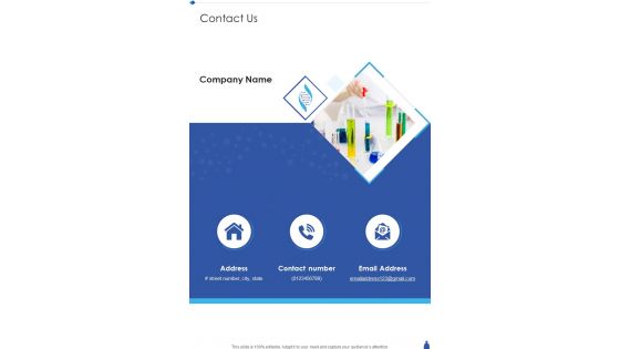 Biology Research Project Proposal Contact Us One Pager Sample Example Document