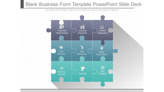 Blank Business Form Template Powerpoint Slide Deck