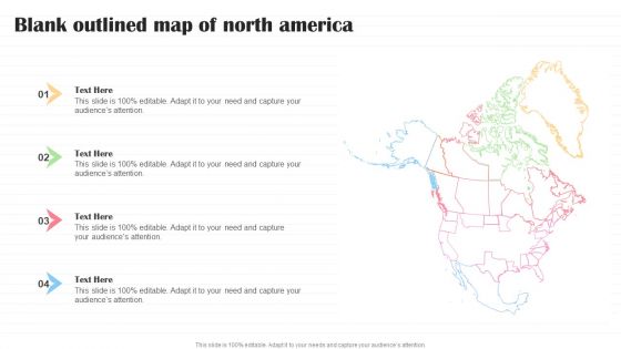 Blank Outlined Map Of North America Brochure PDF