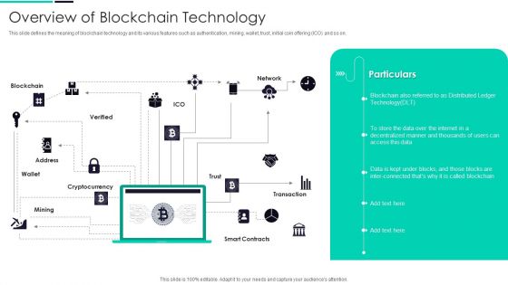 Blockchain And DLT Framework Overview Of Blockchain Technology Diagrams PDF