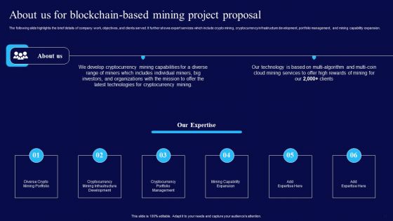 Blockchain Based Mining Project Proposal Ppt PowerPoint Presentation Complete Deck With Slides