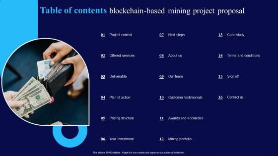 Blockchain Based Mining Project Proposal Ppt PowerPoint Presentation Complete Deck With Slides