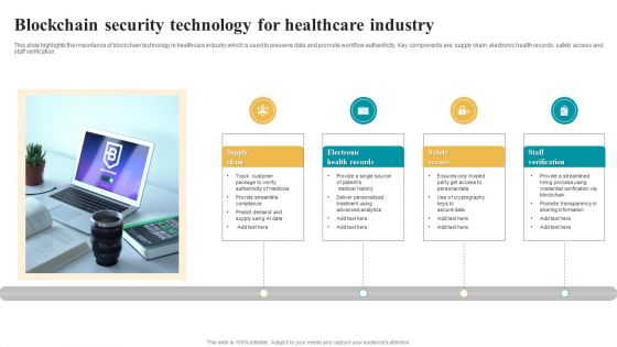Blockchain Security Technology For Healthcare Industry Icons PDF Blockchain Security Technology For Healthcare Industry Icons PDF