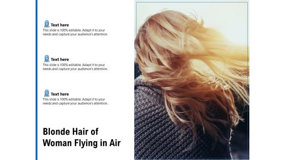 Blonde Hair Of Woman Flying In Air Ppt PowerPoint Presentation Icon Smartart