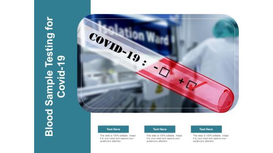 Blood Sample Testing For Covid 19 Ppt PowerPoint Presentation Portfolio Ideas PDF