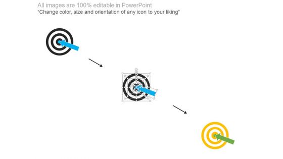 Blue Arrow On Target For Business Goals Powerpoint Slides