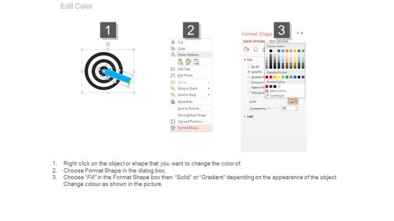 Blue Arrow On Target For Business Goals Powerpoint Slides
