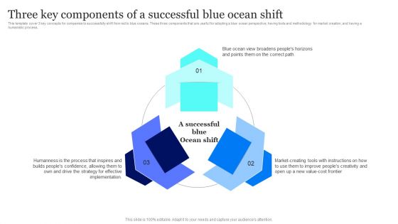 Blue Ocean Plan Of Tesla Three Key Components Of A Successful Blue Ocean Shift Portrait PDF