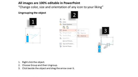 Blue Pencil With Text Bubble Powerpoint Template
