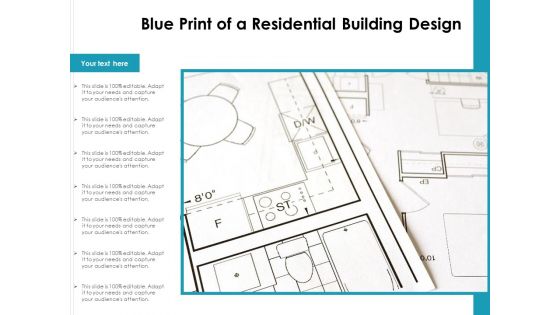 Blue Print Of A Residential Building Design Ppt PowerPoint Presentation Summary Display PDF