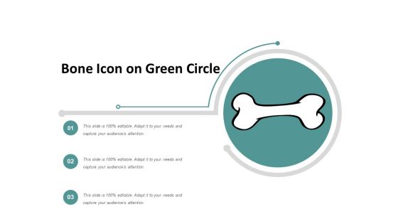 Bone Icon On Green Circle Ppt Powerpoint Presentation Model Background Designs