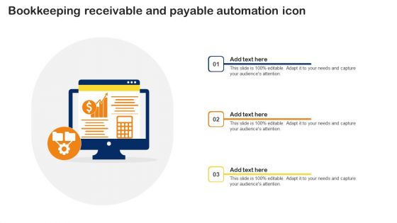 Bookkeeping Receivable And Payable Automation Icon Infographics PDF