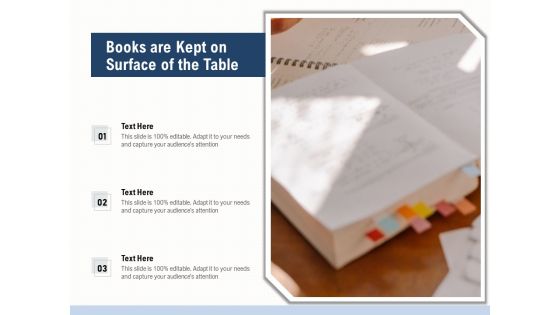 Books Are Kept On Surface Of The Table Ppt PowerPoint Presentation File Clipart PDF