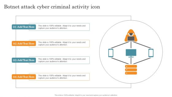 Botnet Attack Cyber Criminal Activity Icon Ideas PDF