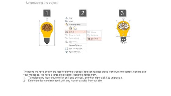 Brain Bulb Design With Mind Map Powerpoint Slides