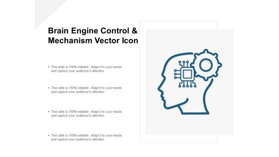 Brain Engine Control And Mechanism Vector Icon Ppt PowerPoint Presentation Gallery Icons