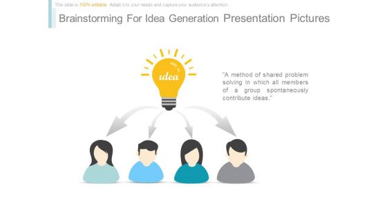 Brainstorming For Idea Generation Presentation Pictures