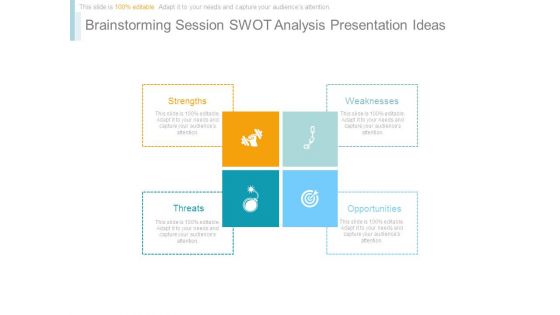 Brainstorming Session Swot Analysis Presentation Ideas