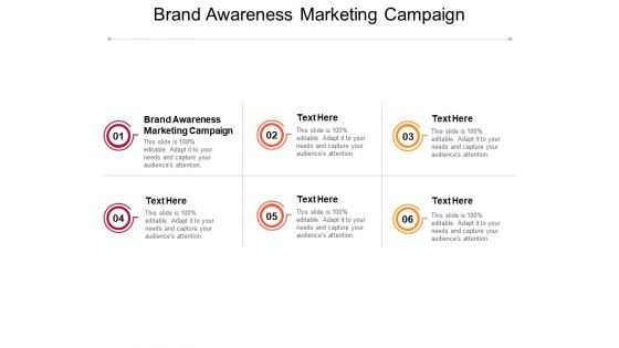 Brand Awareness Marketing Campaign Ppt PowerPoint Presentation Portfolio Topics Cpb Pdf