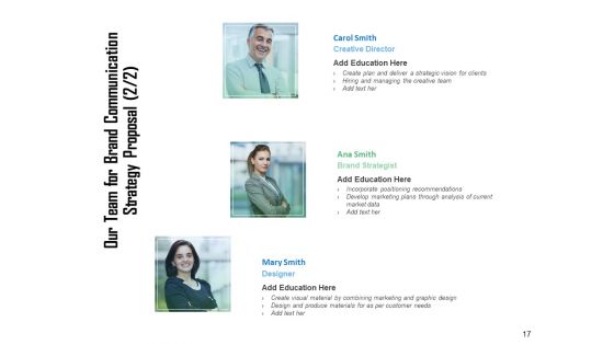 Brand Communication Strategy Proposal Ppt PowerPoint Presentation Complete Deck With Slides