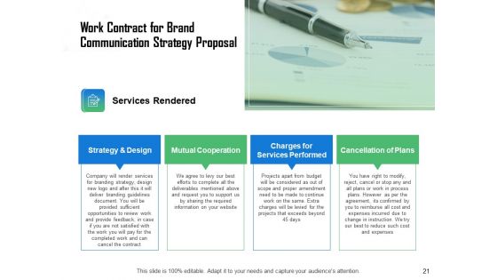 Brand Communication Strategy Proposal Ppt PowerPoint Presentation Complete Deck With Slides