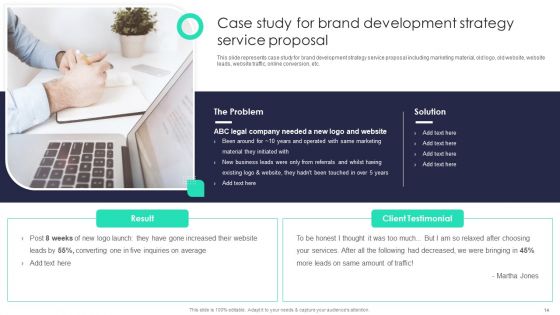 Brand Development Strategy Service Proposal Ppt PowerPoint Presentation Complete Deck With Slides