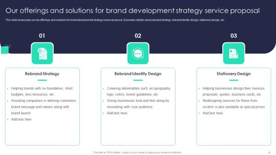 Brand Development Strategy Service Proposal Ppt PowerPoint Presentation Complete Deck With Slides