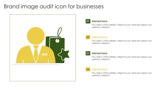 Brand Image Audit Icon For Businesses Clipart PDF