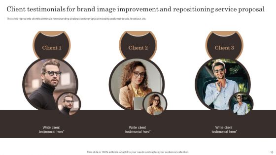 Brand Image Improvement And Repositioning Service Proposal Ppt PowerPoint Presentation Complete Deck With Slides
