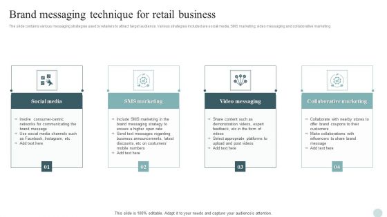 Brand Messaging Technique For Retail Business Ppt PowerPoint Presentation Visual Aids Infographics PDF Brand Messaging Technique For Retail Business Ppt PowerPoint Presentation Visual Aids Infographics PDF
