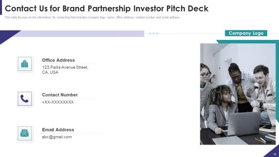 Brand Partnership Investor Pitch Deck Ppt PowerPoint Presentation Complete Deck With Slides