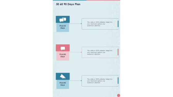 Brand Partnership Service Proposal 30 60 90 Days Plan One Pager Sample Example Document Brand Partnership Service Proposal 30 60 90 Days Plan One Pager Sample Example Document