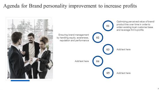 Brand Personality Improvement To Increase Profits Ppt PowerPoint Presentation Complete Deck With Slides