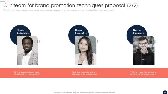 Brand Promotion Techniques Proposal Ppt PowerPoint Presentation Complete Deck With Slides