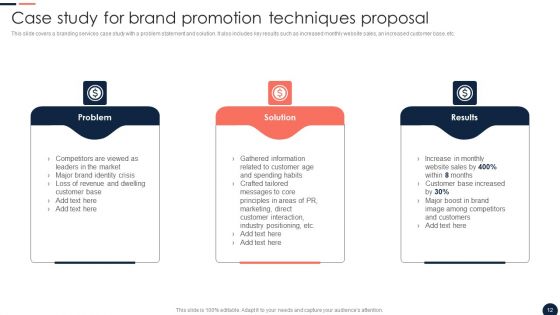 Brand Promotion Techniques Proposal Ppt PowerPoint Presentation Complete Deck With Slides