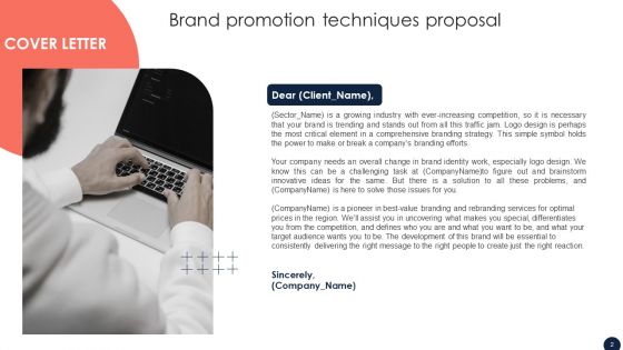 Brand Promotion Techniques Proposal Ppt PowerPoint Presentation Complete Deck With Slides