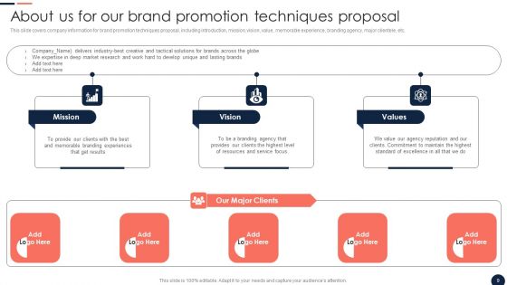 Brand Promotion Techniques Proposal Ppt PowerPoint Presentation Complete Deck With Slides