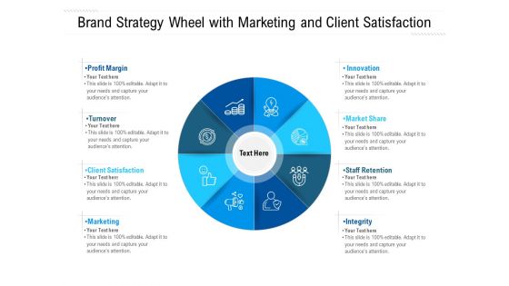 Brand Strategy Wheel With Marketing And Client Satisfaction Ppt PowerPoint Presentation Outline Visuals PDF Brand Strategy Wheel With Marketing And Client Satisfaction Ppt PowerPoint Presentation Outline Visuals PDF