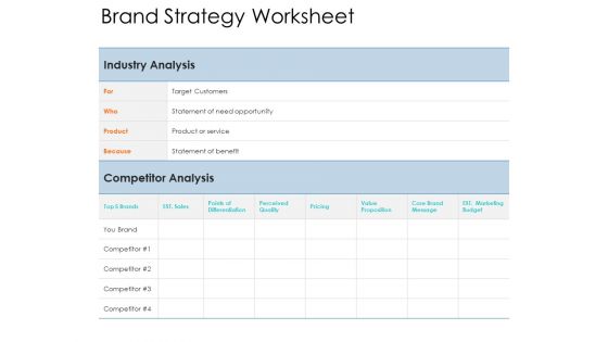 Brand Strategy Worksheet Ppt Powerpoint Presentation Infographic Template Graphics Brand Strategy Worksheet Ppt Powerpoint Presentation Infographic Template Graphics