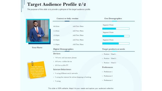 Branding Approach Marketing Strategies Target Audience Profile Devices Ppt Model Layout Ideas PDF