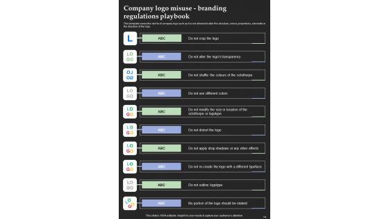 Branding Regulations Playbook Template