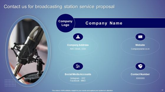 Broadcasting Station Service Proposal Ppt PowerPoint Presentation Complete Deck With Slides