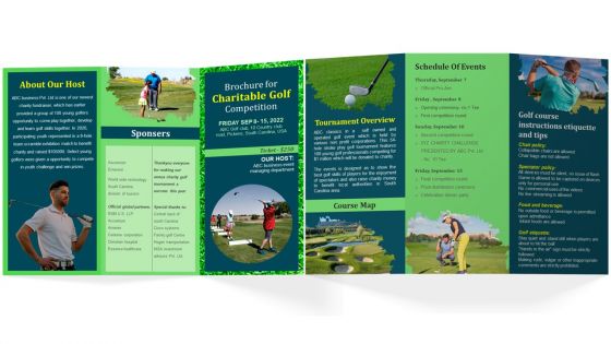 Brochure For Charitable Golf Competition Trifold