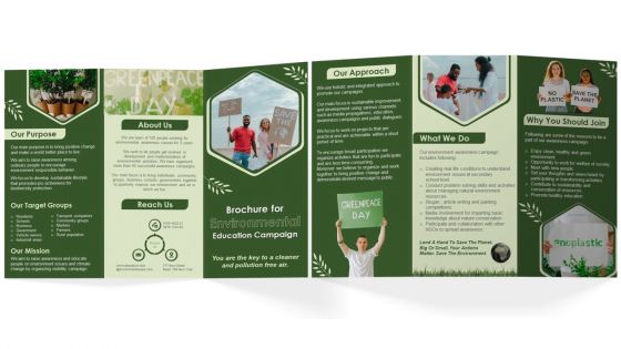 Brochure For Environmental Education Campaign Trifold