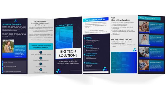 Brochure For PC Troubleshooting And Maintenance Company Trifold