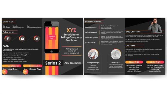 Brochure For Smartphone Selling Company PPT Template Brochure For Smartphone Selling Company PPT Template