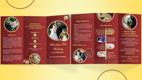 Brochure For Wedding Coordinator Trifold