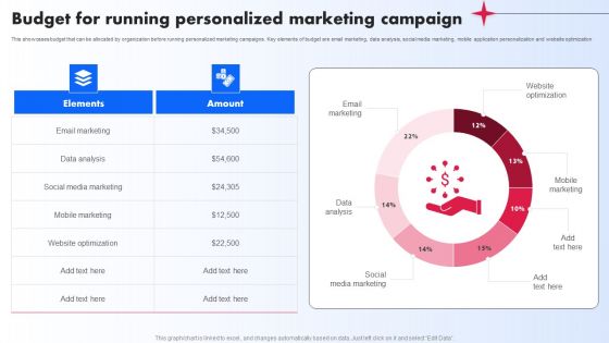 Budget For Running Personalized Marketing Campaign Ppt PowerPoint Presentation File Professional PDF