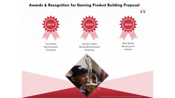 Build A Gaming Computer Awards And Recognition For Gaming Product Building Proposal Inspiration PDF